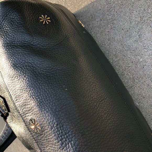 ISAAC MIZRAHI LIVE! Genuine Leather Purse Shoulder Handbag Satchel Black Women's - Picture 2 of 14